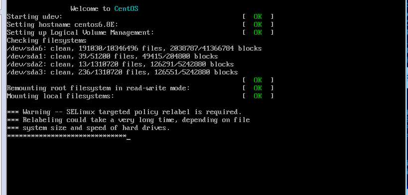 模拟centos6.8系统下initramfs文件和vmlinuz文件损坏恢复