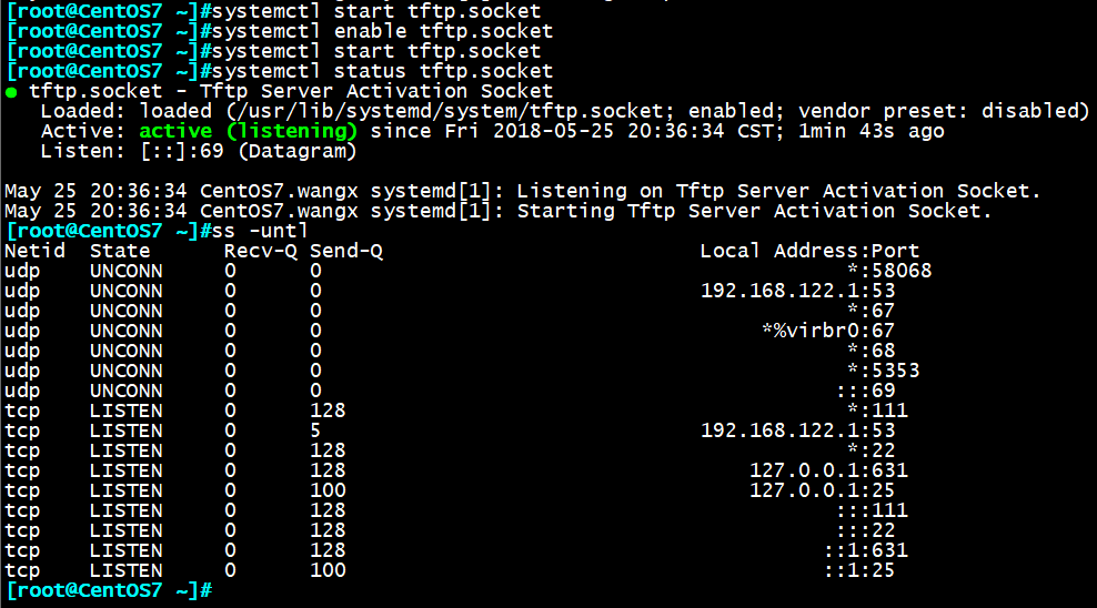 开启tftp.socket