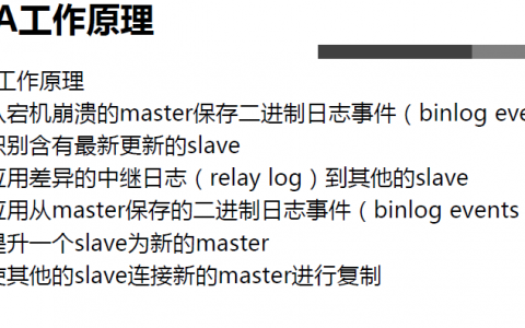 mysql 高可用