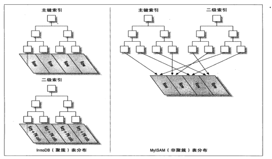 聚簇和非聚簇索引